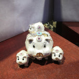 Maxbell Trinket Box Creative Jewelry Organizer for Bracelet Necklace Home Decoration White