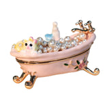 Maxbell Small Trinket Box Display Rings Holder for Party Favors Centerpieces Wedding Bathtub