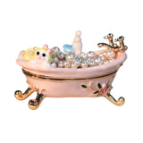 Maxbell Small Trinket Box Display Rings Holder for Party Favors Centerpieces Wedding Bathtub