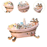 Maxbell Small Trinket Box Display Rings Holder for Party Favors Centerpieces Wedding Bathtub