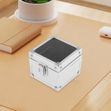 Maxbell Watch Travel Case Single Slot Luxury Watch Box for Memento Keepsake Birthday Silver