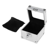 Maxbell Watch Travel Case Single Slot Luxury Watch Box for Memento Keepsake Birthday Silver