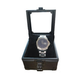 Maxbell Watch Travel Case Single Slot Luxury Watch Box for Memento Keepsake Birthday Silver