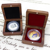Maxbell Coin Presentation Display Box Wood Showcase Universal Square Collection Case Black Velvet
