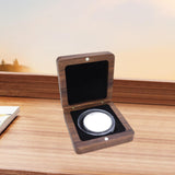 Maxbell Coin Presentation Display Box Wood Showcase Universal Square Collection Case Black Velvet