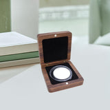 Maxbell Coin Presentation Display Box Wood Showcase Universal Square Collection Case Black Velvet