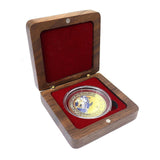 Maxbell Coin Presentation Display Box Wood Showcase Universal Square Collection Case Red Velvet