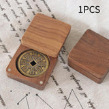 Maxbell Coin Presentation Display Box Wooden Portable Universal Commemorative Holder 4cm inner diameter