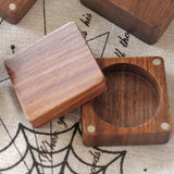 Maxbell Coin Presentation Display Box Wooden Portable Universal Commemorative Holder 4cm inner diameter