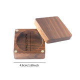 Maxbell Coin Presentation Display Box Wooden Portable Universal Commemorative Holder 4cm inner diameter
