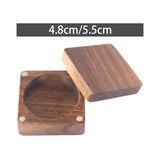 Maxbell Coin Presentation Display Box Wooden Portable Universal Commemorative Holder 4cm inner diameter