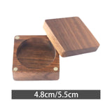 Maxbell Coin Presentation Display Box Wooden Portable Universal Commemorative Holder 4cm inner diameter