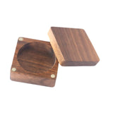 Maxbell Coin Presentation Display Box Wooden Portable Universal Commemorative Holder 4cm inner diameter
