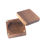 Maxbell Coin Presentation Display Box Wooden Portable Universal Commemorative Holder 4.5cm inner diameter