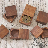 Maxbell Coin Presentation Display Box Wooden Portable Universal Commemorative Holder 4.5cm inner diameter