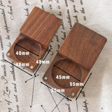 Maxbell Coin Presentation Display Box Wooden Portable Universal Commemorative Holder 4.5cm inner diameter