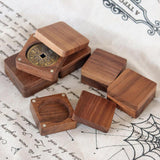 Maxbell Coin Presentation Display Box Wooden Portable Universal Commemorative Holder 4.5cm inner diameter