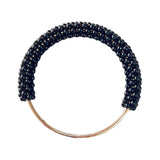 Maxbell Pearl Ring Handle Accessory Pearl Beaded Purse Handle for Purse Making Purse Black