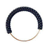 Maxbell Pearl Ring Handle Accessory Pearl Beaded Purse Handle for Purse Making Purse Black