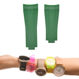 Maxbell Watch Band Replace Classic for Women Men Repair Accessories Wristwatch Strap Green