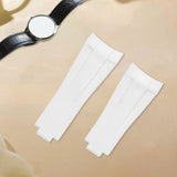Maxbell Watch Band Replace Classic for Women Men Repair Accessories Wristwatch Strap White