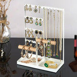 Maxbell Jewelry Organizer Simple 4 Tier Jewelry Stand for Keychains Anklets Pendants
