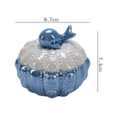 Maxbell Jewelry Storage Case Modern Trinket Case Ring Case for Dresser Dorm Bathroom Blue