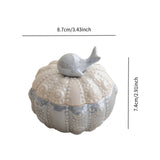 Maxbell Jewelry Storage Case Modern Trinket Case Ring Case for Dresser Dorm Bathroom Light Blue