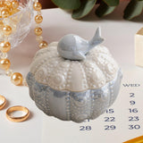 Maxbell Jewelry Storage Case Modern Trinket Case Ring Case for Dresser Dorm Bathroom Light Blue