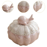 Maxbell Jewelry Storage Case Modern Trinket Case Ring Case for Dresser Dorm Bathroom Pink