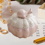 Maxbell Jewelry Storage Case Modern Trinket Case Ring Case for Dresser Dorm Bathroom Pink