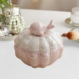 Maxbell Jewelry Storage Case Modern Trinket Case Ring Case for Dresser Dorm Bathroom Pink