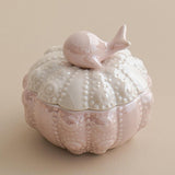 Maxbell Jewelry Storage Case Modern Trinket Case Ring Case for Dresser Dorm Bathroom Pink