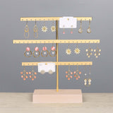 Maxbell Earrings Display Stand Shop Women Tabletop 3 Tiers Dresser Jewelry Organizer
