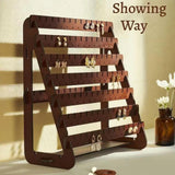 Maxbell Earring Display Wooden Earring Holder Organizer for Anniversaries Store