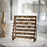 Maxbell Earring Display Wooden Earring Holder Organizer for Anniversaries Store