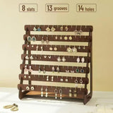 Maxbell Earring Display Wooden Earring Holder Organizer for Anniversaries Store