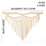 Maxbell Rhinestone Tassel Masquerade Mask Decor for Fancy Dress Cosplay Themed Party Golden