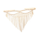 Maxbell Rhinestone Tassel Masquerade Mask Decor for Fancy Dress Cosplay Themed Party Golden