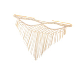Maxbell Rhinestone Tassel Masquerade Mask Decor for Fancy Dress Cosplay Themed Party Golden