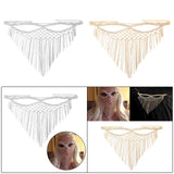 Maxbell Rhinestone Tassel Masquerade Mask Decor for Fancy Dress Cosplay Themed Party Golden