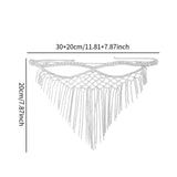 Maxbell Rhinestone Tassel Masquerade Mask Decor for Fancy Dress Cosplay Themed Party Silvery