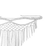 Maxbell Rhinestone Tassel Masquerade Mask Decor for Fancy Dress Cosplay Themed Party Silvery