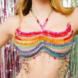 Maxbell Body Chain Bra for Women Body Jewelry Trendy Necklaces Bra Chain Costume