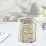 Maxbell Rotating Jewelry Box Rings Earring Necklace Holder for Rings Hair Ties Home