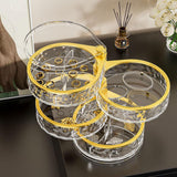 Maxbell Rotating Jewelry Box Rings Earring Necklace Holder for Rings Hair Ties Home