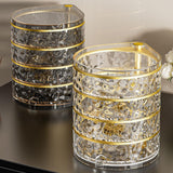 Maxbell Rotating Jewelry Box Rings Earring Necklace Holder for Rings Hair Ties Home