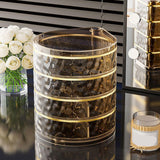 Maxbell Rotating Jewelry Box Rings Earring Necklace Holder for Rings Hair Ties Home