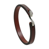 Maxbell Cuff Bracelet for Men Accessories Friend Gift Jewelry 7.87inch S Buckle Brown