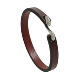 Maxbell Cuff Bracelet for Men Accessories Friend Gift Jewelry 7.87inch S Buckle Brown